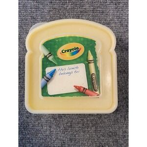 Crayola Snack Packer Sandwich Keeper Lunch Plastic‎ Container with Lid 2005 5X5